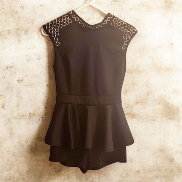 Symphony romper black silver sz S - Picture 1 of 3